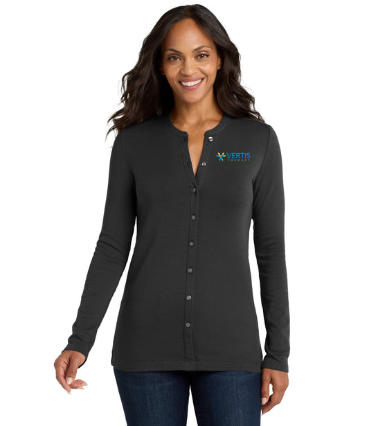 Vertis Logo Women's Concept Stretch Button-Front Cardigan