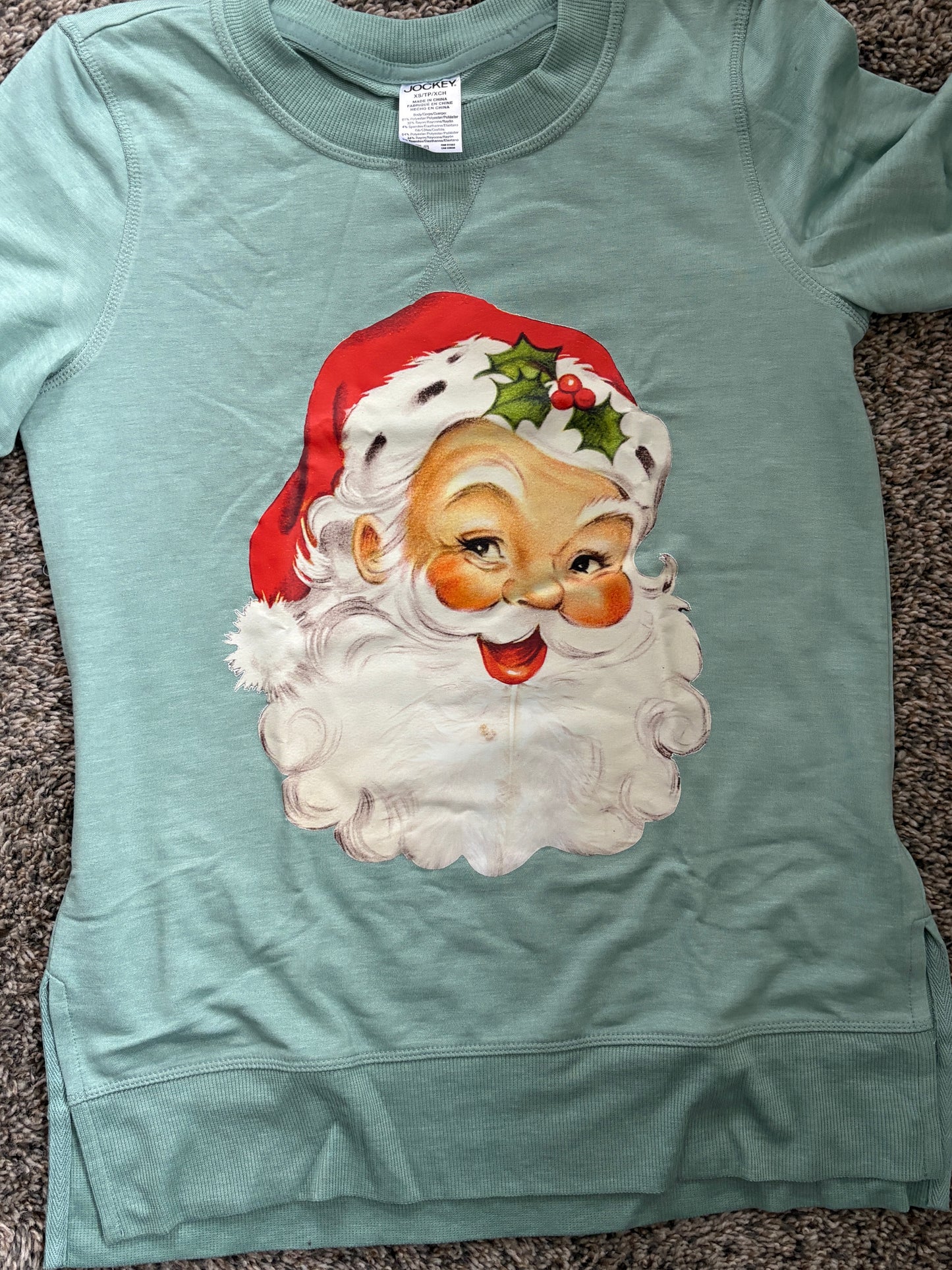 Vintage Santa Long-Sleeve Tunic Tee