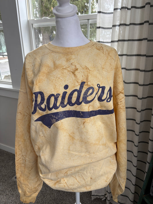 Raiders Vintage Script Crewneck Comfort Colors Color Blast