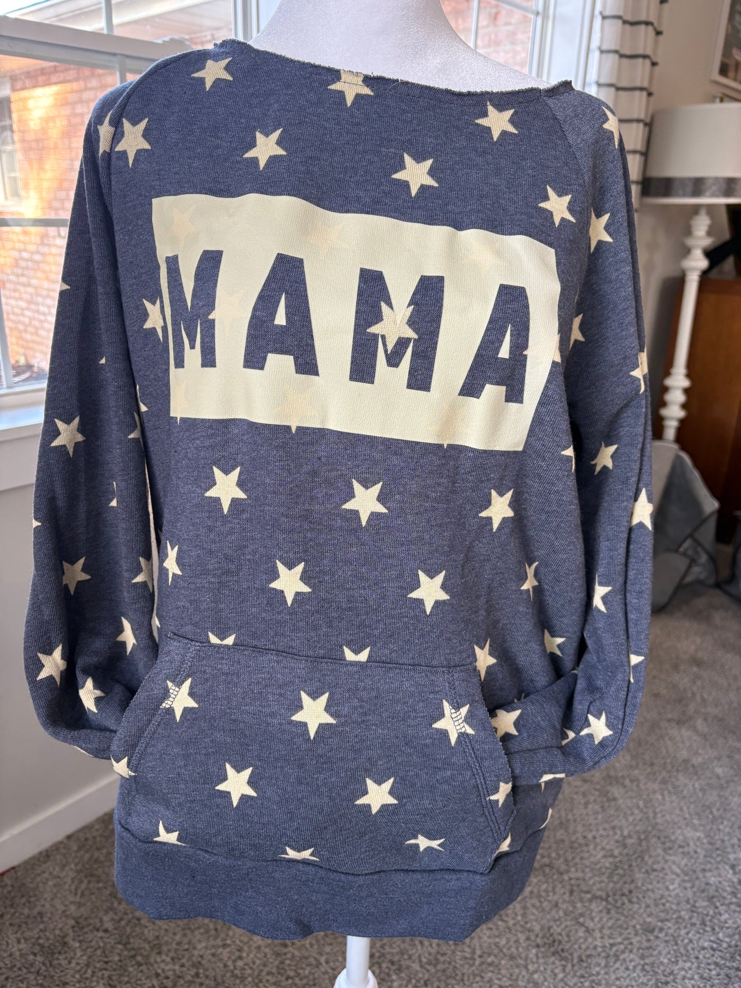 Mama Stars Off The Shoulder Crewneck