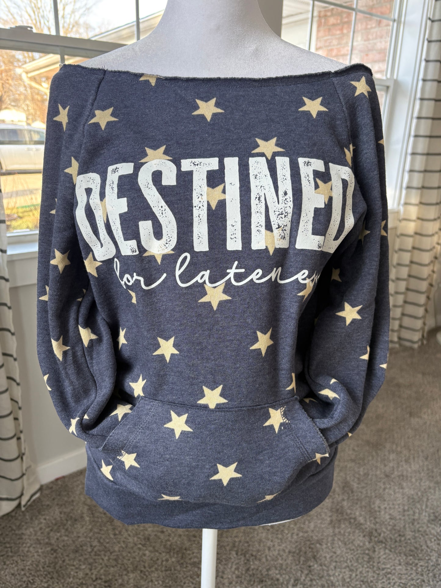 Destined for Lateness Off the Shoulder Crew