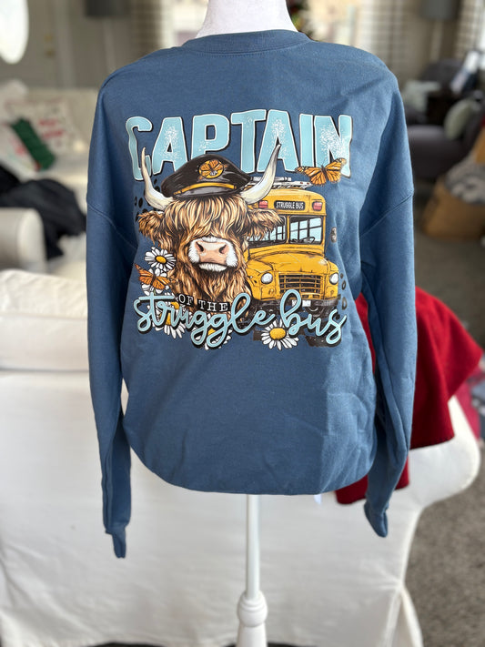 Captain of the Struggle Bus Crewneck