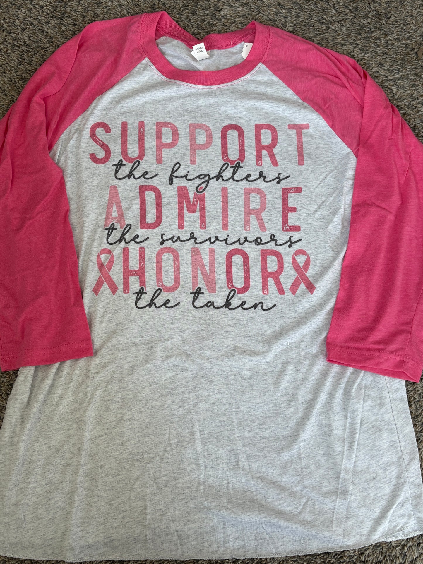 Support the Fighters Admire the Survivors Honor the Taken 3 Quarter sleeve T-shirt