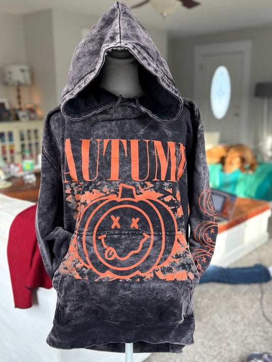 Autumn Pumpkin Vintage Wash Hoodie