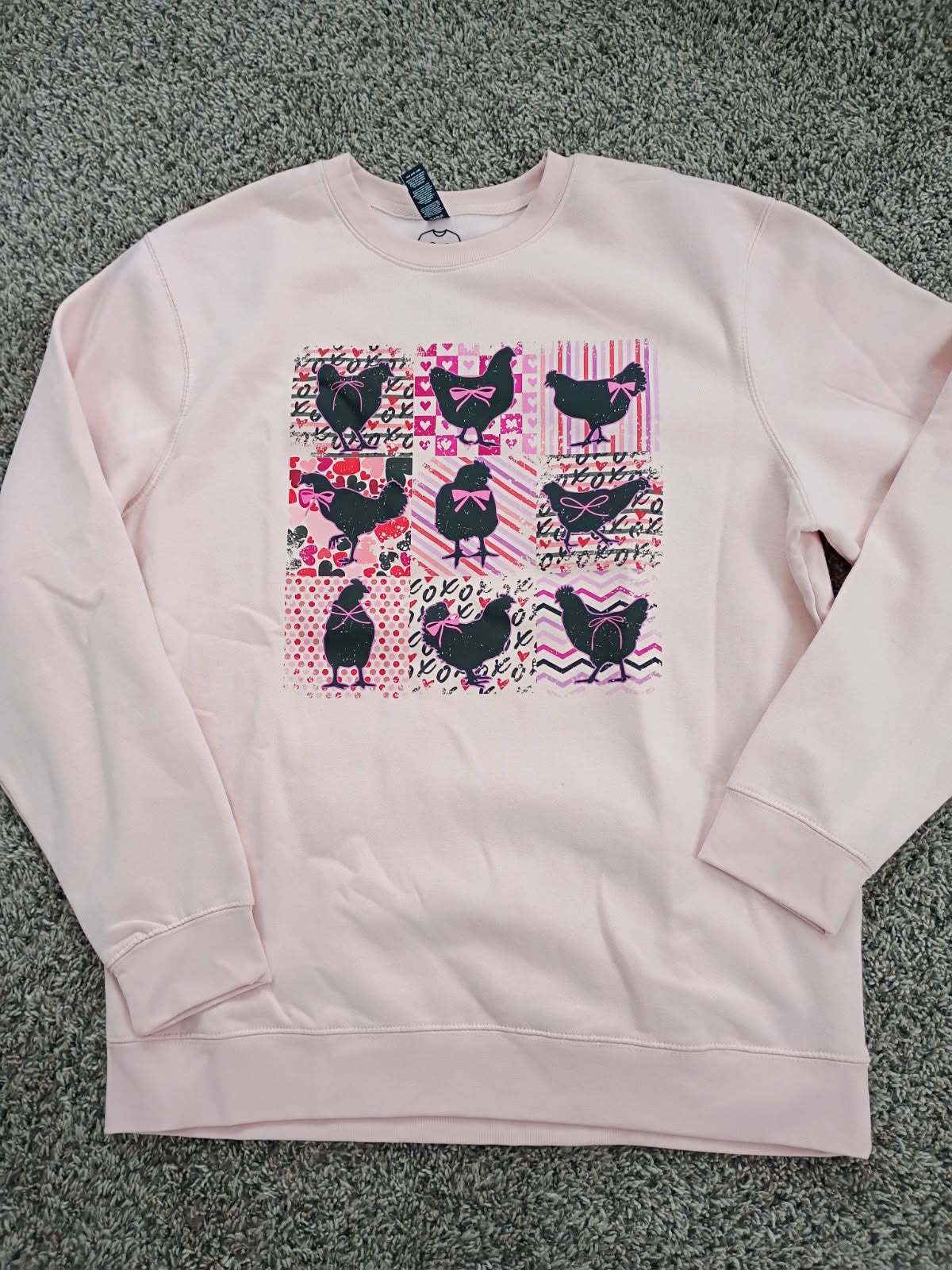 Valentines Chickens Crewneck